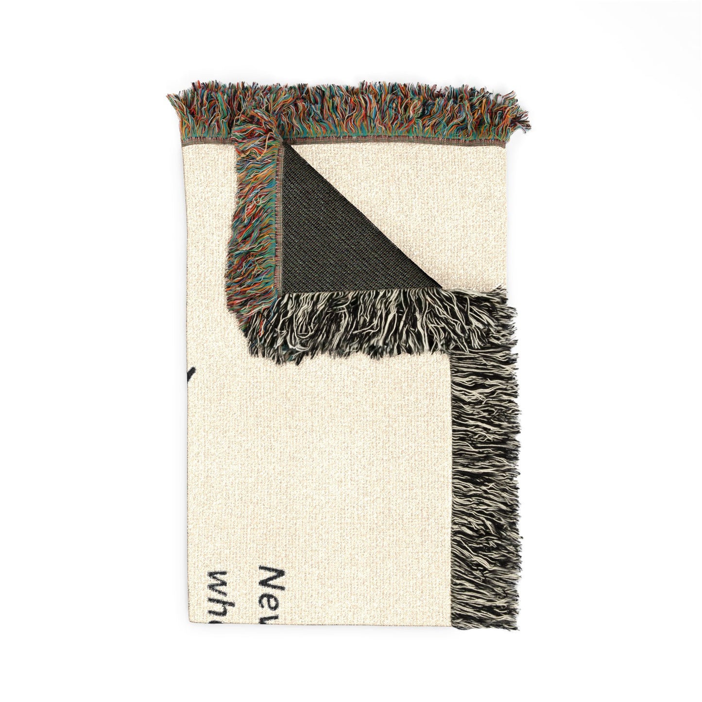 Love Promise Throw Blanket — "Never Regret What Makes You Smile" Woven Blanket