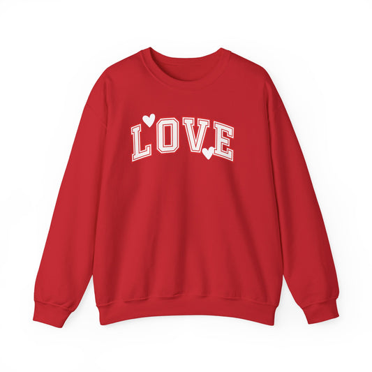 LOVE Pullover Sweatshirt – Retro Varsity Graphic Crewneck