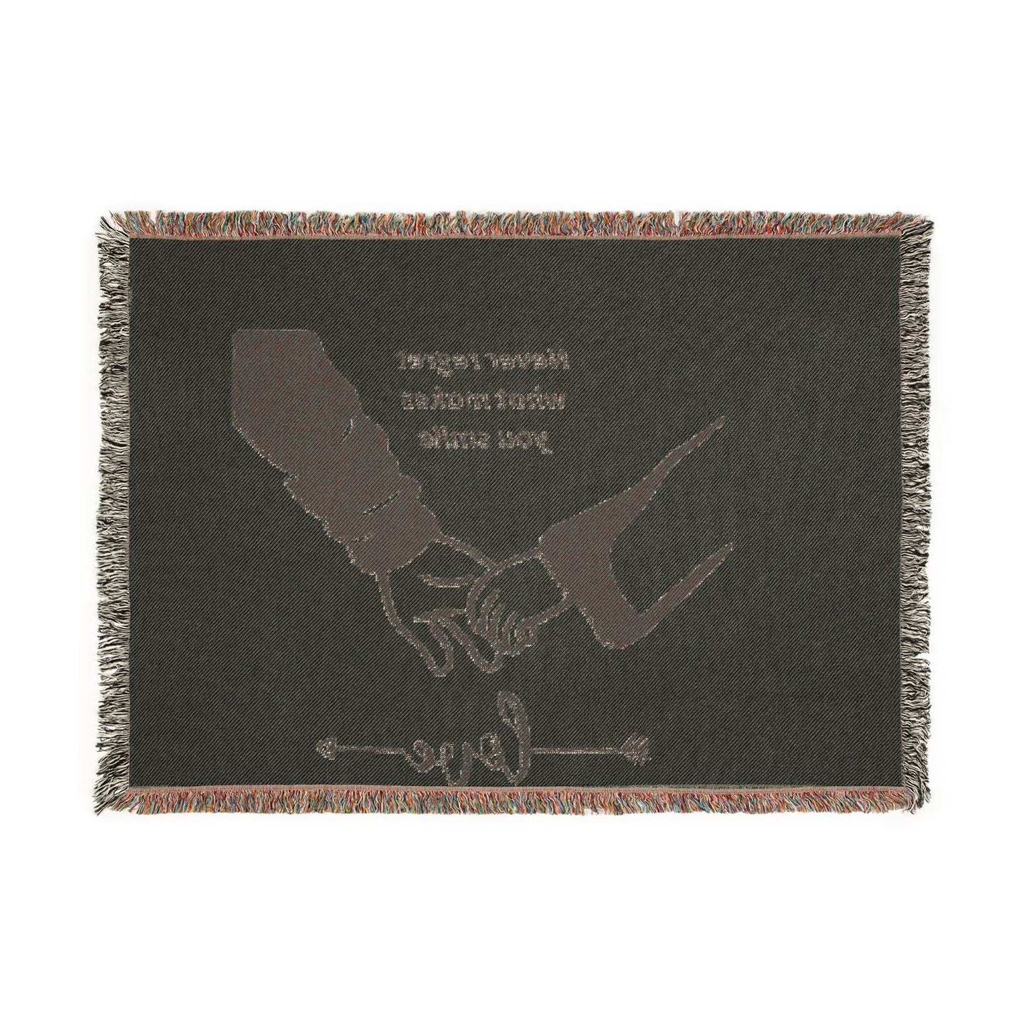 Love Promise Throw Blanket — "Never Regret What Makes You Smile" Woven Blanket