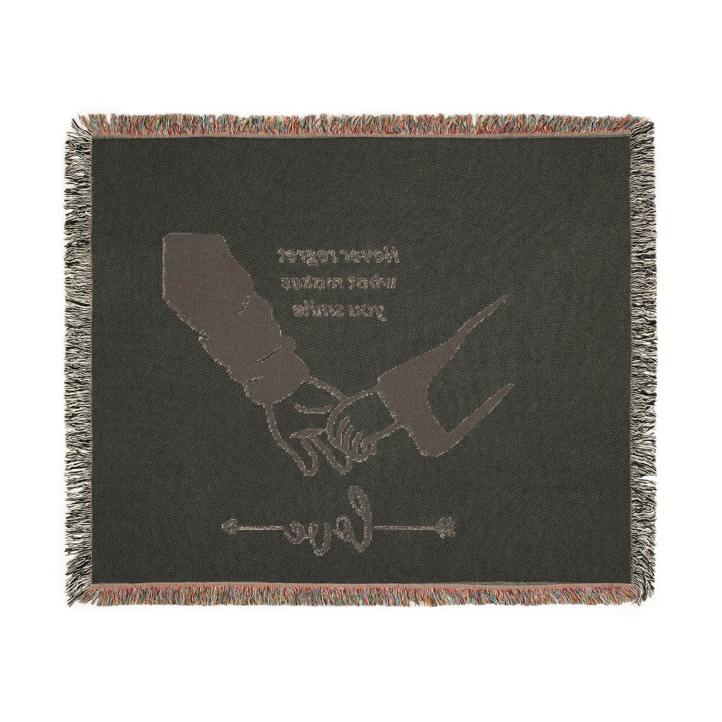 Love Promise Throw Blanket — "Never Regret What Makes You Smile" Woven Blanket