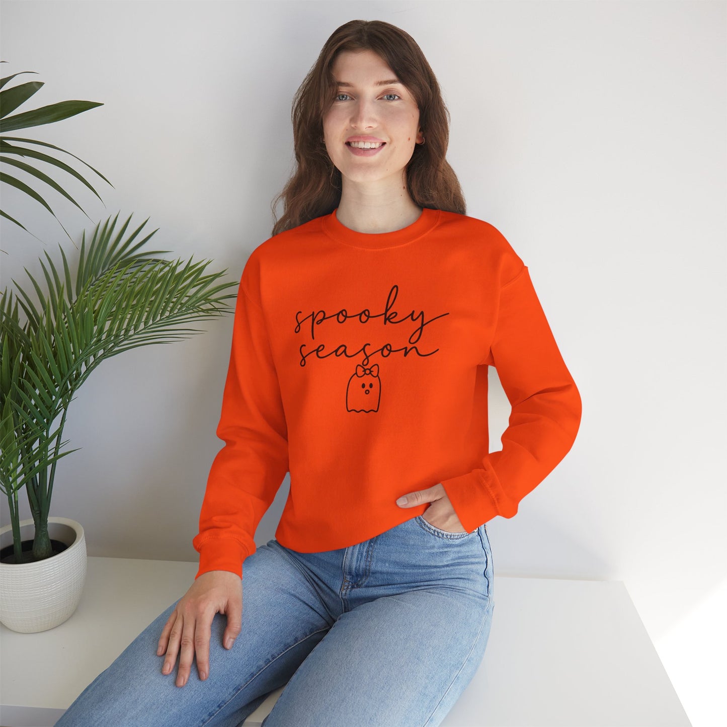 Spooky Season Crewneck Sweatshirt | Cozy Fall Fashion, Halloween Apparel, Unisex Gift, Casual Comfort, Autumn Style