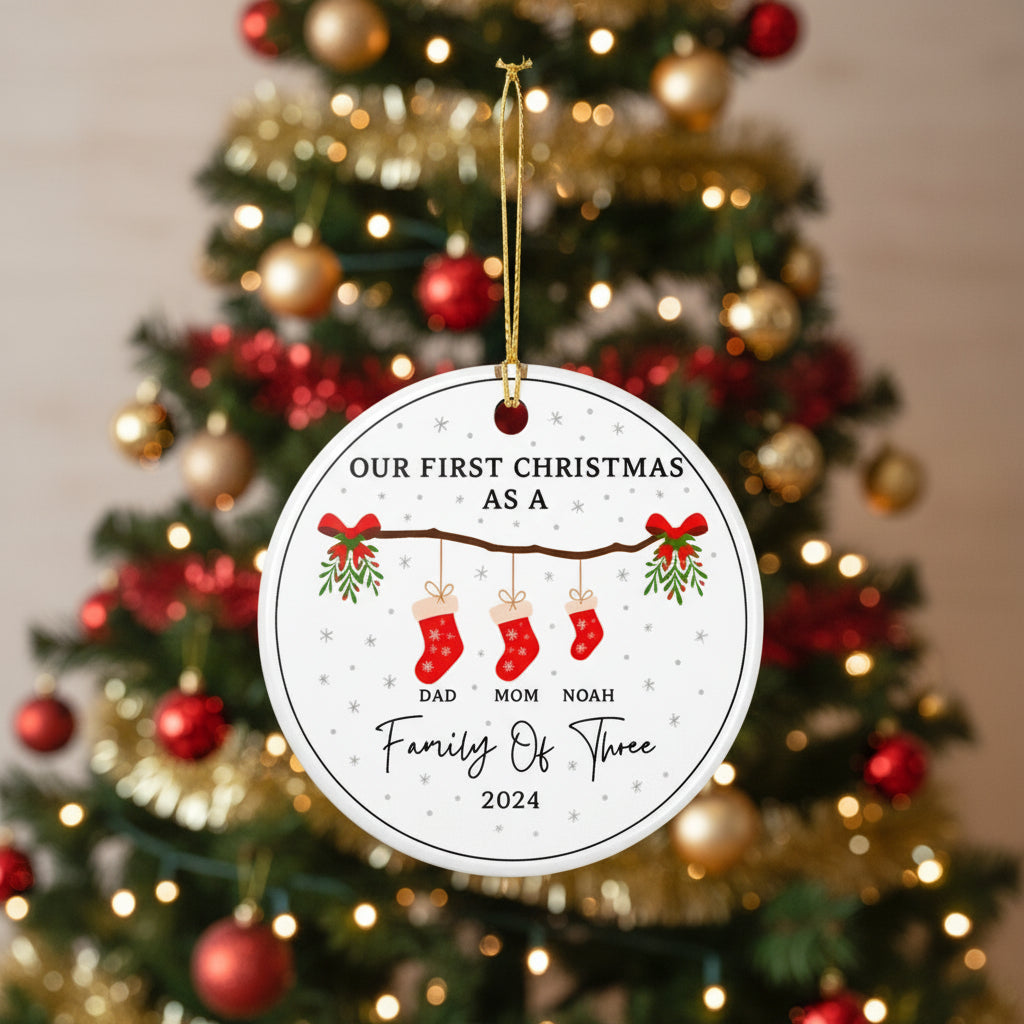 Ceramic Christmas tree Ornament, (1pc)