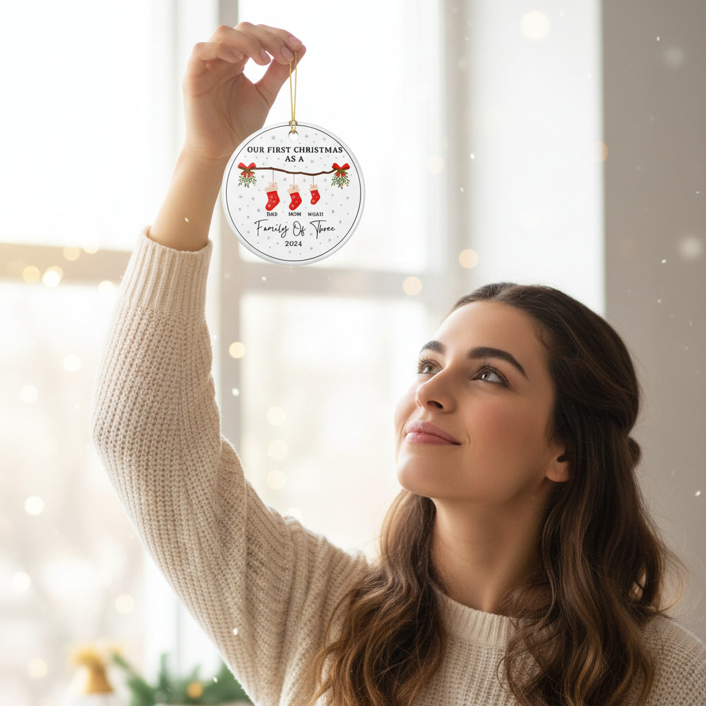 Ceramic Christmas tree Ornament, (1pc)