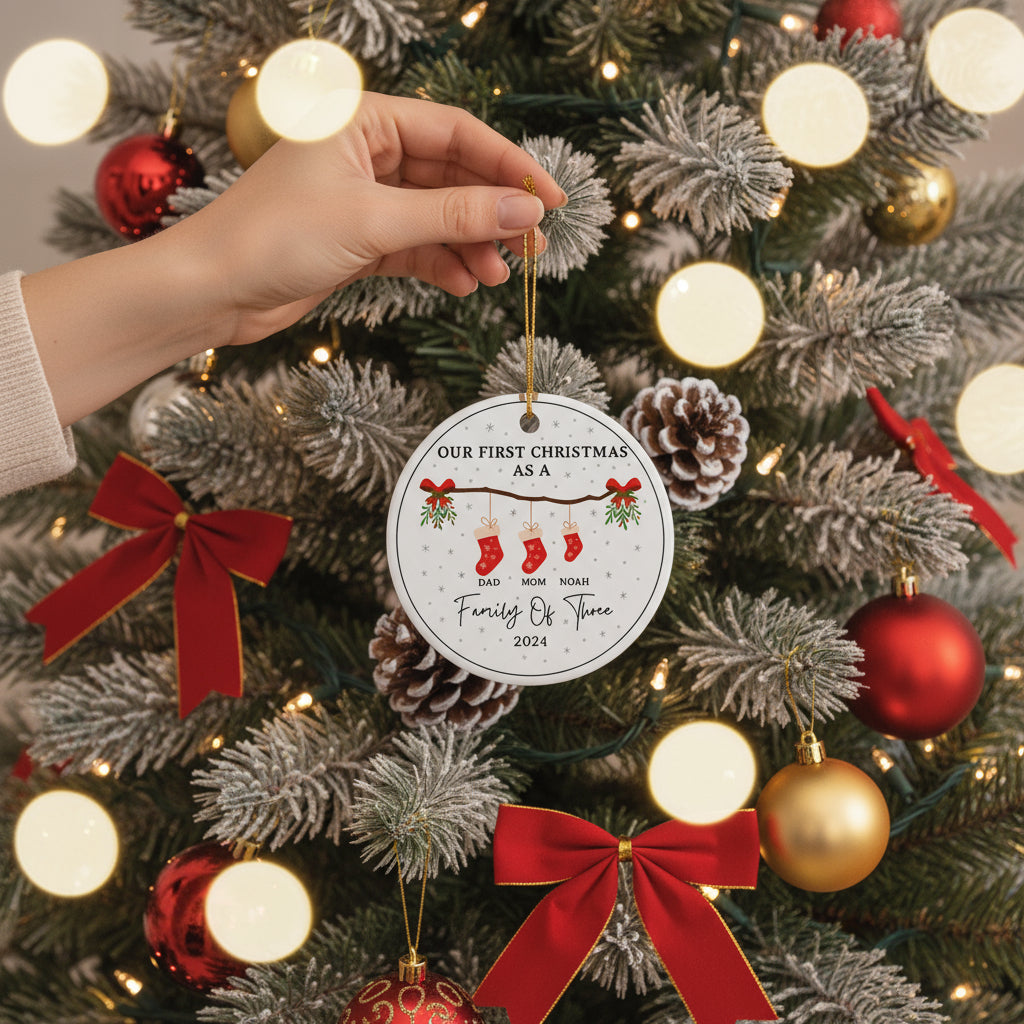 Ceramic Christmas tree Ornament, (1pc)