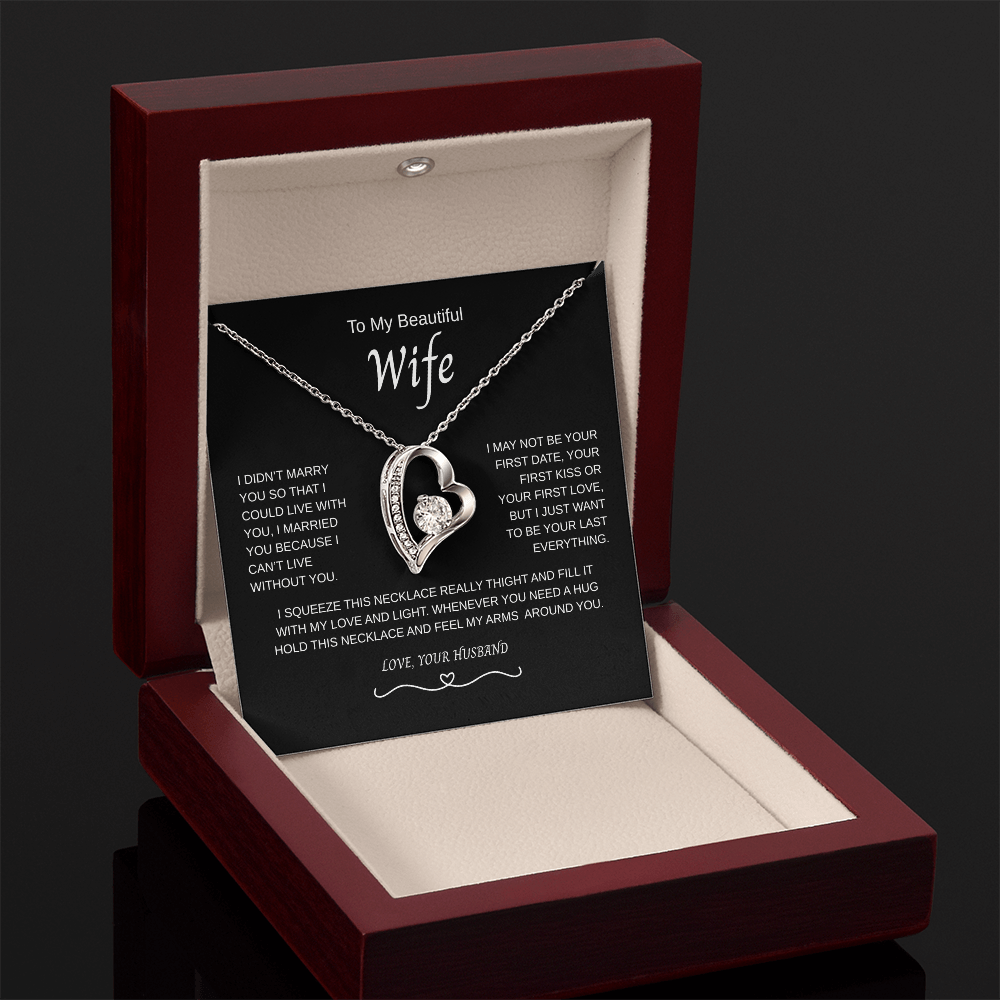 Gift for Wife "I Can't Live Without You" Necklace