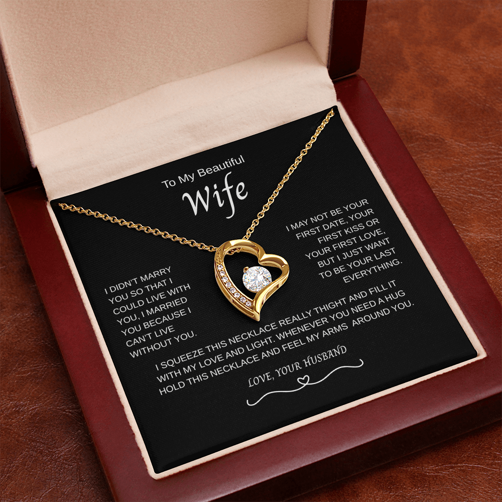Gift for Wife "I Can't Live Without You" Necklace