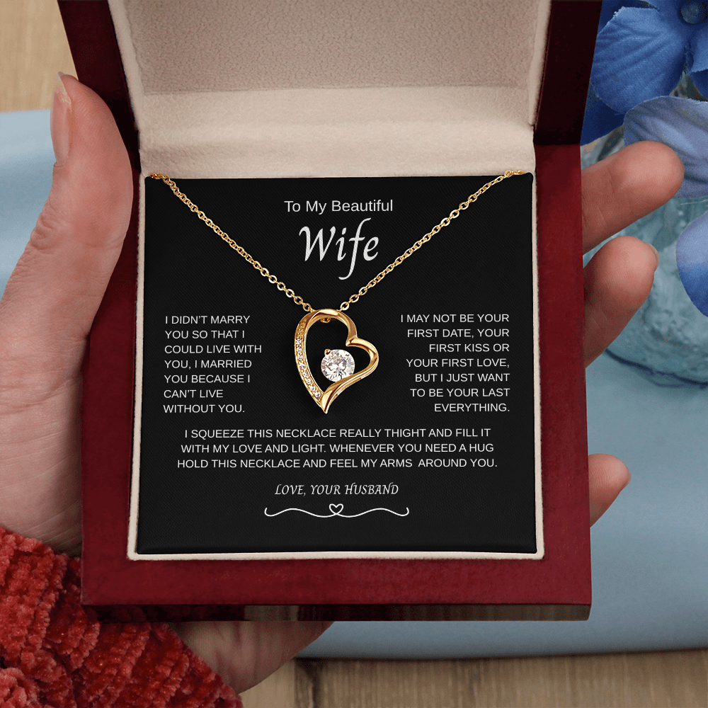 Gift for Wife "I Can't Live Without You" Necklace