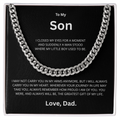 Son Cuban Link Chain "I Will always Carry You in My Heart"