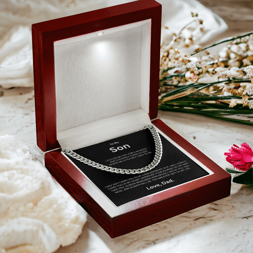 Son Cuban Link Chain "I Will always Carry You in My Heart"