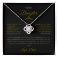 Beautiful Gift for Daughter from Dad "Never Forget that I Love You" Necklace