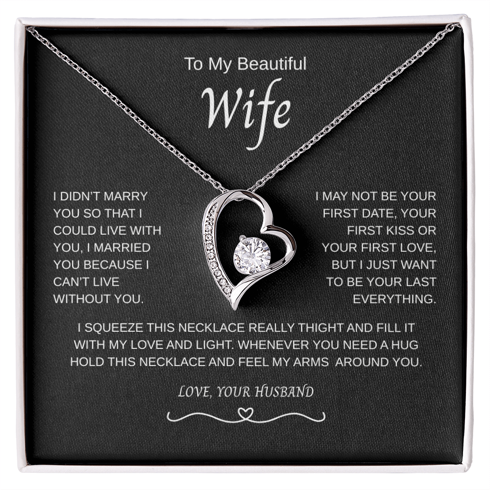 Gift for Wife "I Can't Live Without You" Necklace