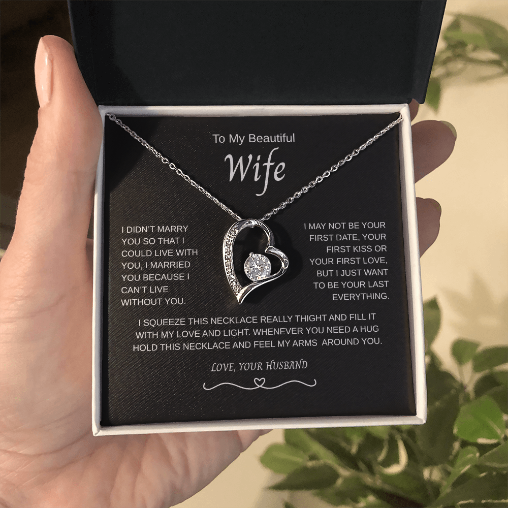 Gift for Wife "I Can't Live Without You" Necklace