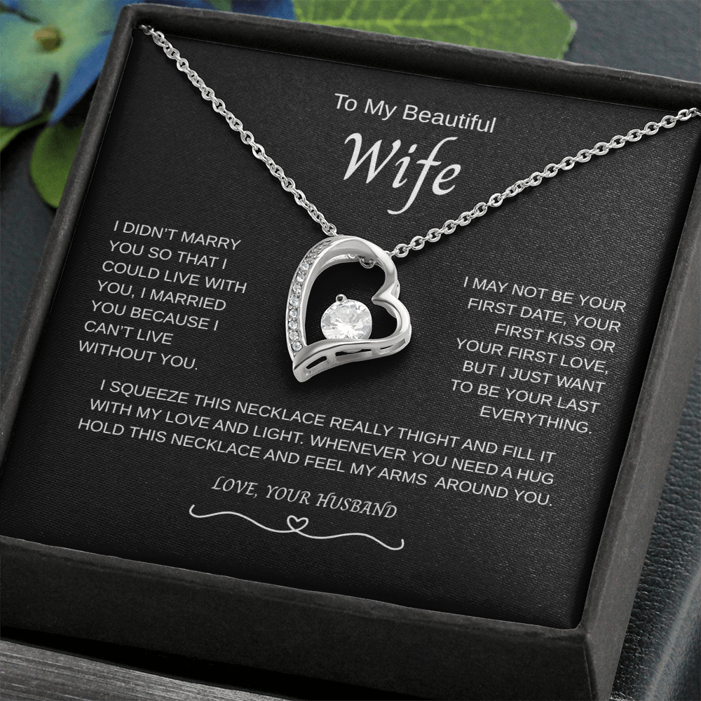 Gift for Wife "I Can't Live Without You" Necklace