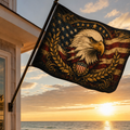 Patriotic Eagle Double-Sided Garden & Outdoor Flag