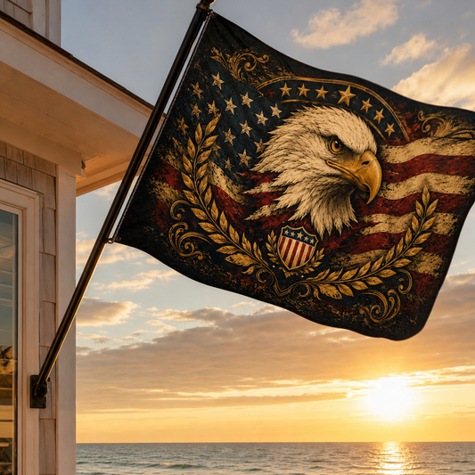 Patriotic Eagle Double-Sided Garden & Outdoor Flag